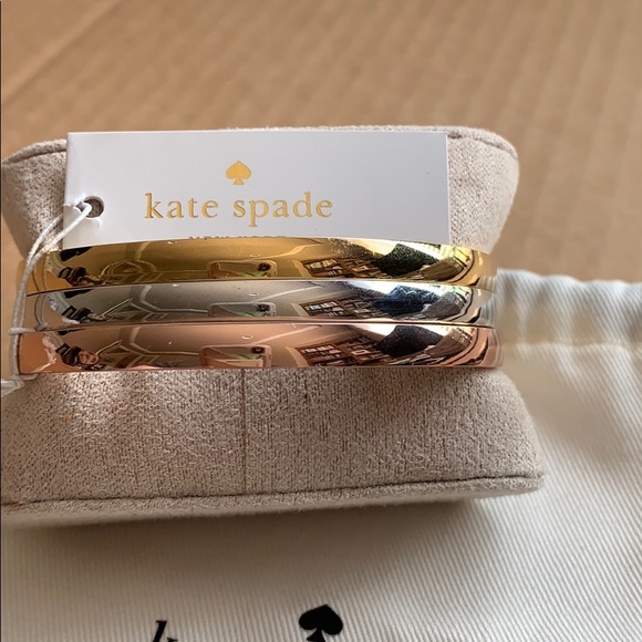 ♠️Kate spade ♠️ set of 3 idiom bangles 🌟NWT🌟 - Picture 2 of 7